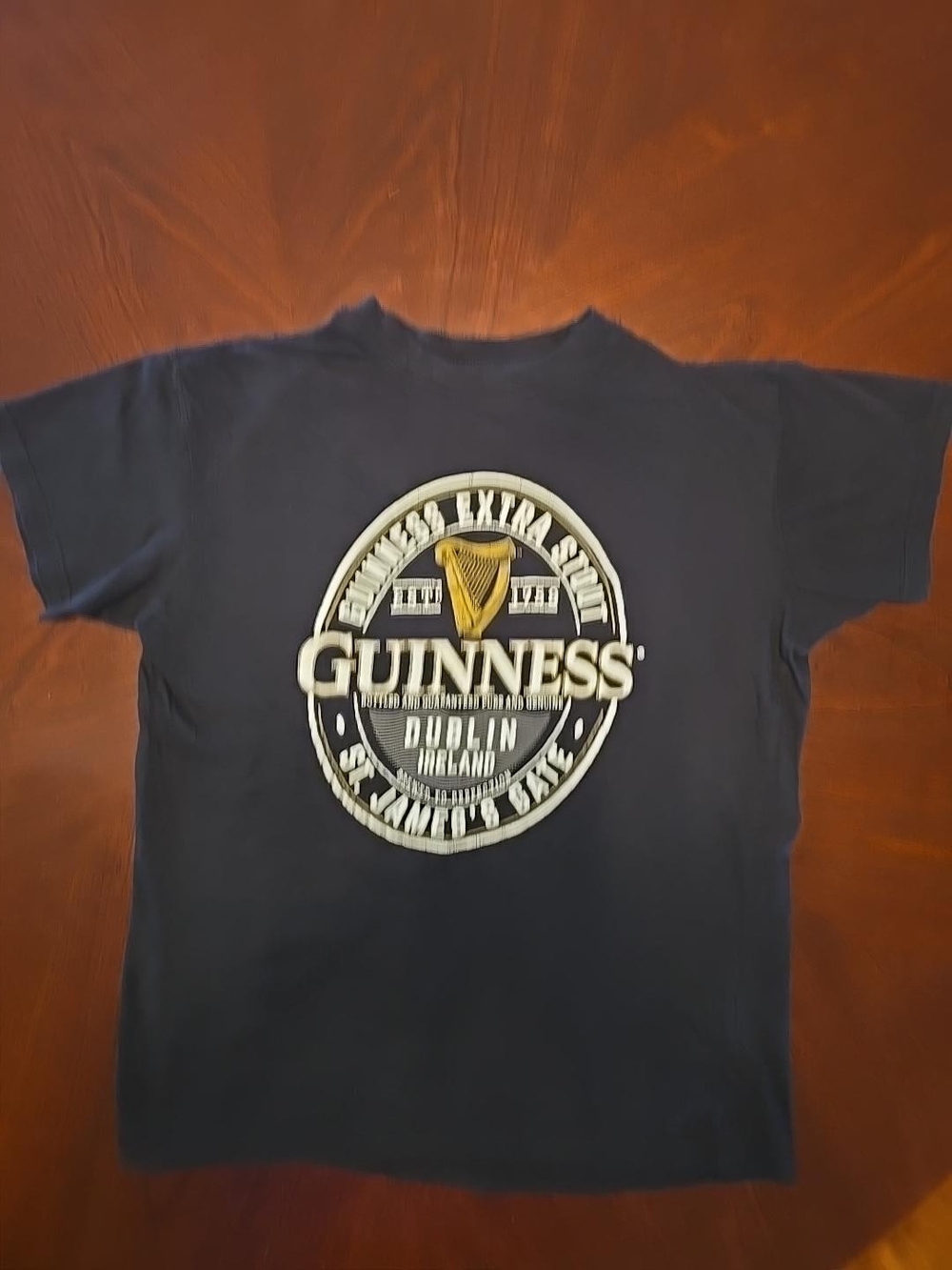Guinness Extra Stout T Shirt Adult S Black Dublin Ireland St James Gate Beer Tee